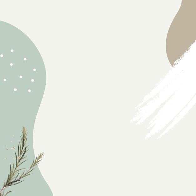 Free Vector swamp paperbark branch on green minimal background