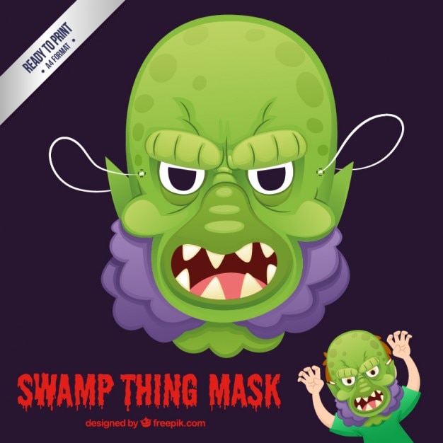 Free vector swamp thing mask