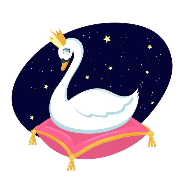 Swan princess illustrated design