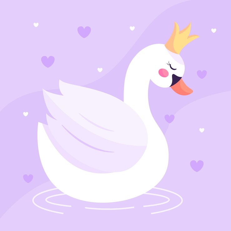 Free Vector swan princess illustration