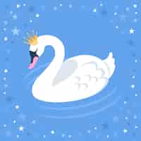 Free vector swan princess illustration