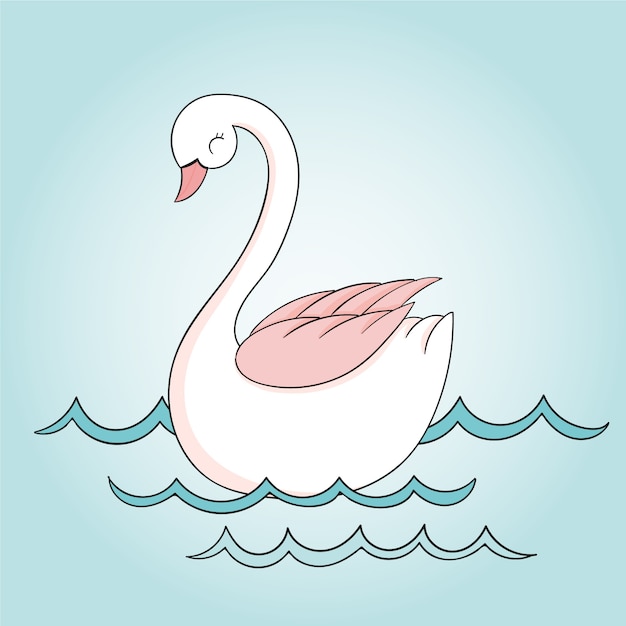 Swan princess on water