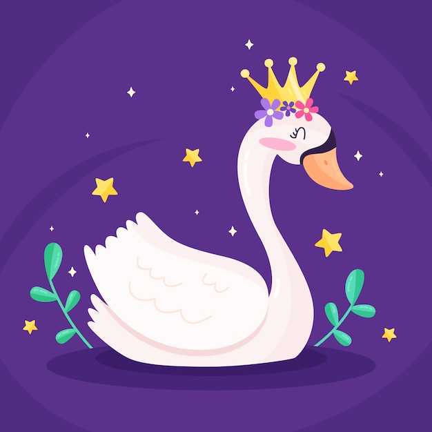 Swan princess with crown