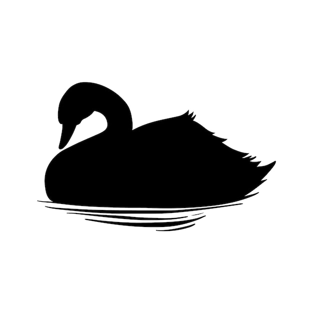 Free vector swan silhouette design