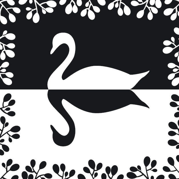 Swan silhouette