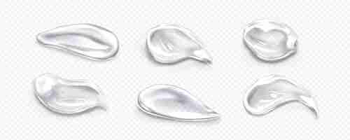 Free vector swatches of gel cosmetic product smears