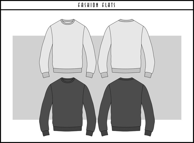  Sweat shirt fashion flat illustration design Premium Vector