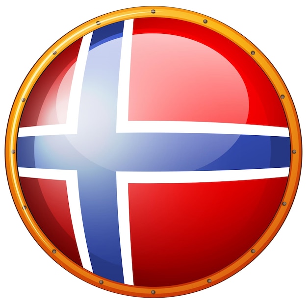 Флаг Швеции на круглом значке