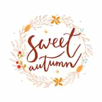 Free vector sweet autumn lettering