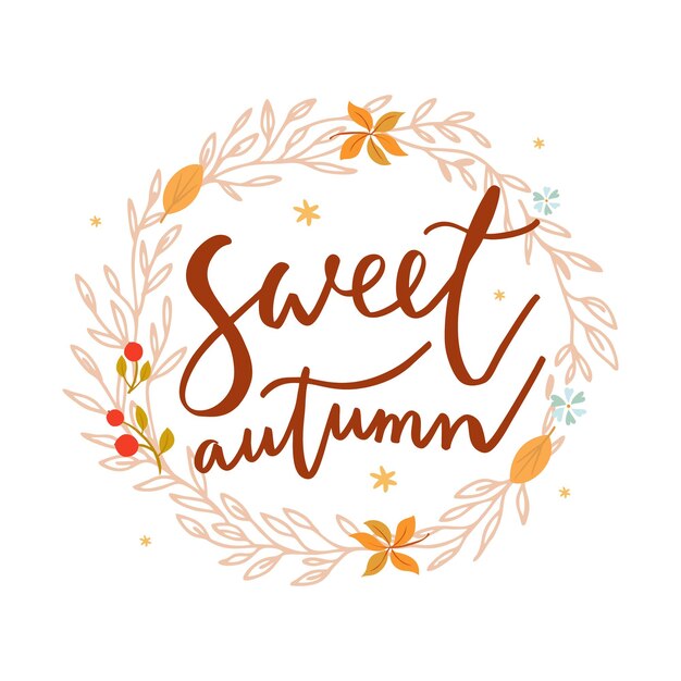 sweet autumn lettering