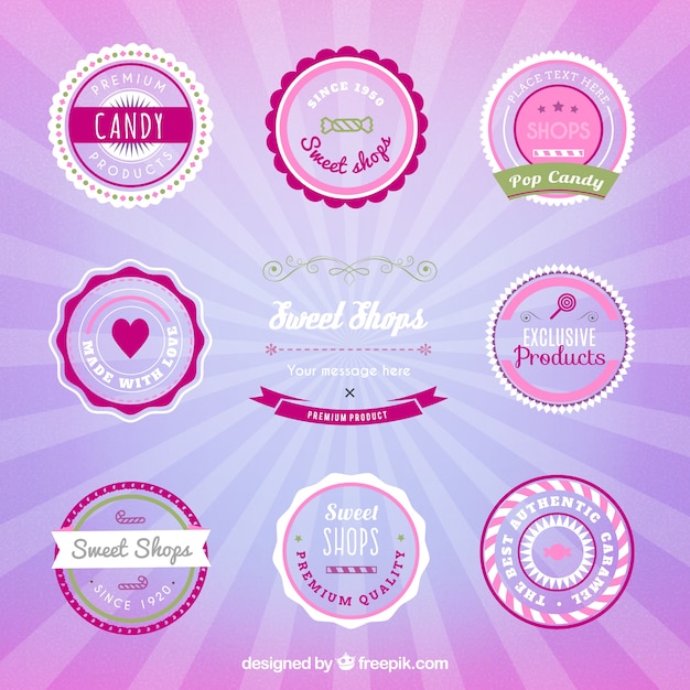 Free vector sweet badges