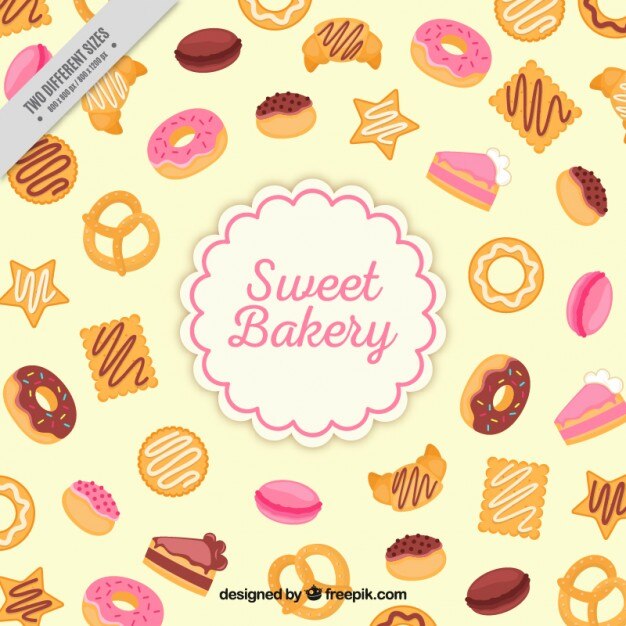 Free Vector sweet bakery background