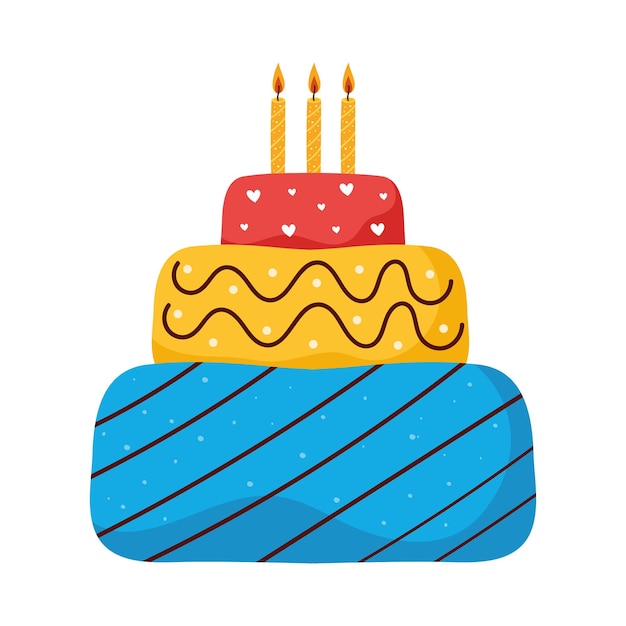 Free vector sweet birthday cake