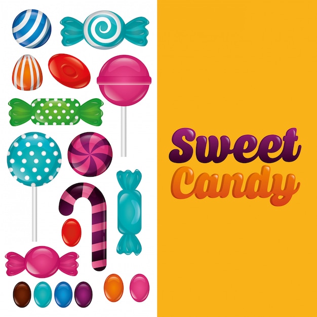 Бесплатное векторное изображение Сладкие конфеты фон