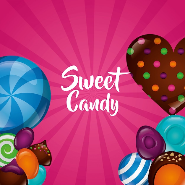 Free vector sweet candy background