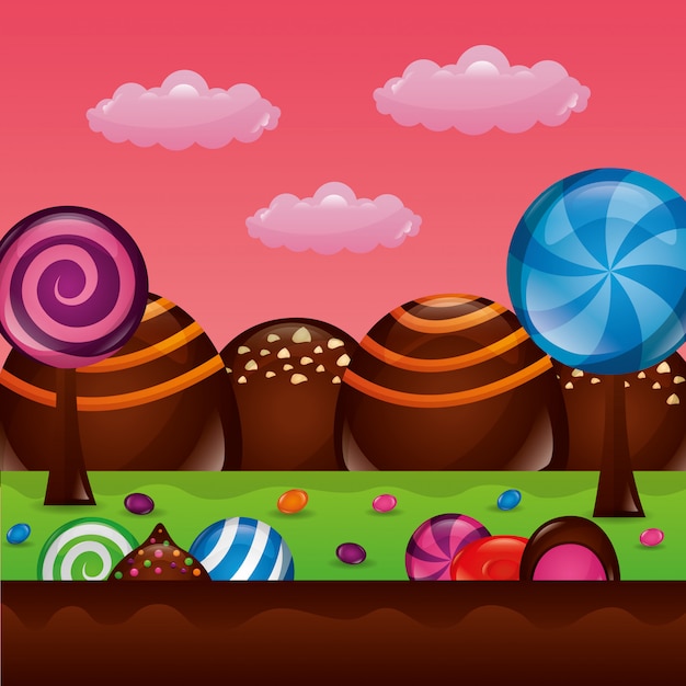 Sweet candy background