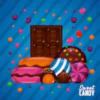 Free vector sweet candy background