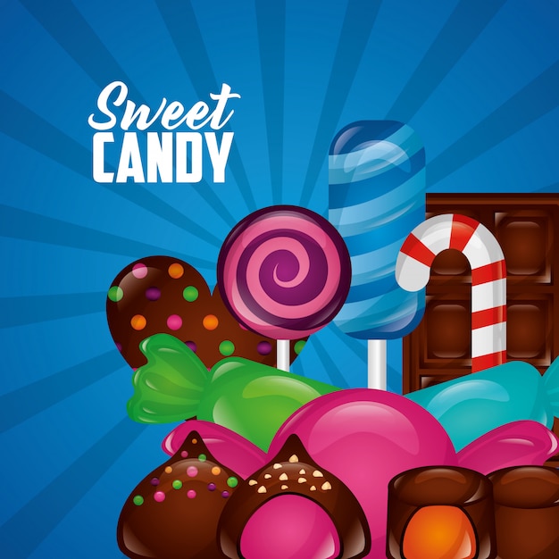 Free vector sweet candy background