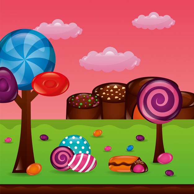 Sweet candy background