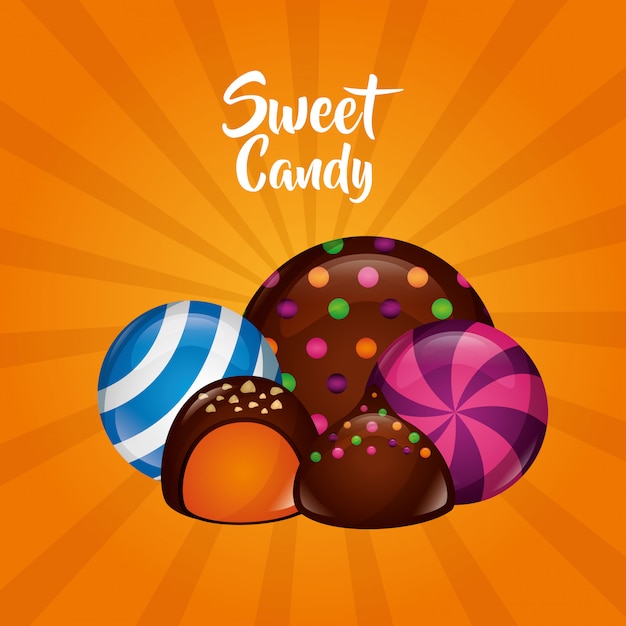 Free vector sweet candy background