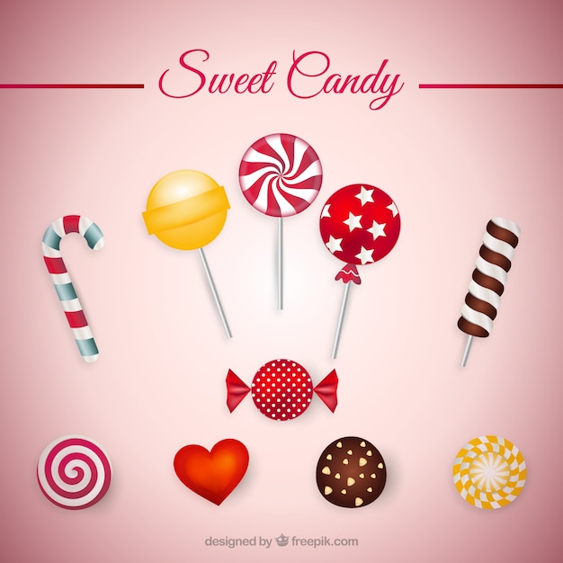 Free vector sweet candy collection