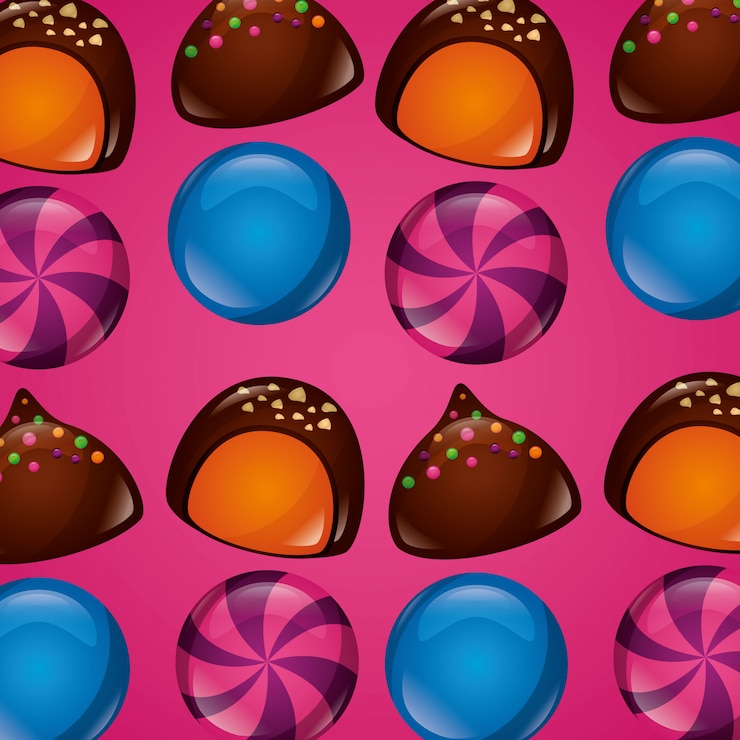 Free Vector sweet candy pattern