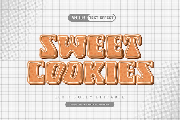 Sweet Cookies Editable Text Effect