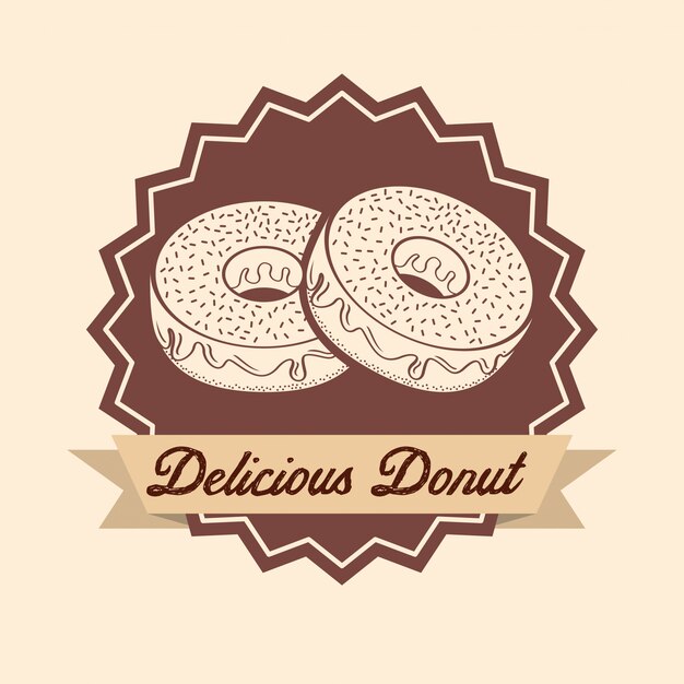 Sweet donuts label