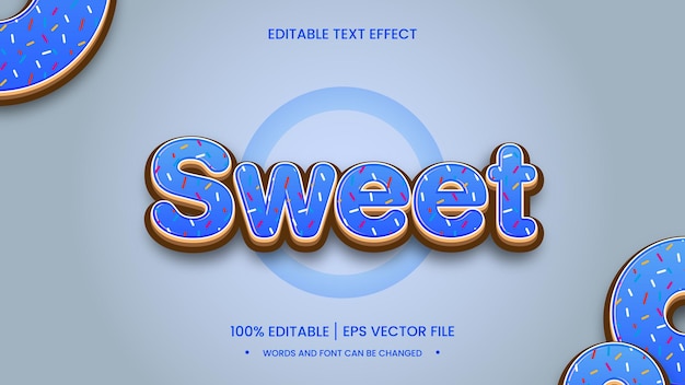 Sweet donuts text effect