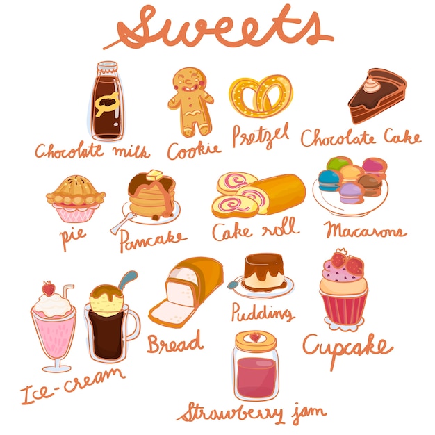 Free vector sweet doodle illustration