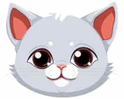 Free vector sweet eyed kitten cartoon character
