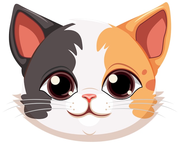 Free vector sweet eyed kitten cartoon character