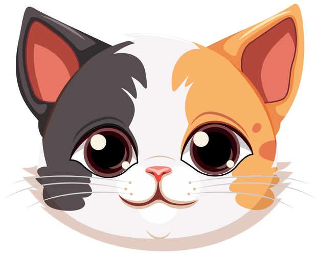 Sweet eyed Kitten Cartoon Character