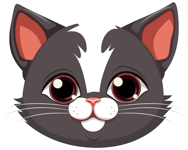 Free vector sweet eyed kitten cartoon character