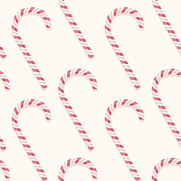 sweet holiday vector candy cane seamless pattern