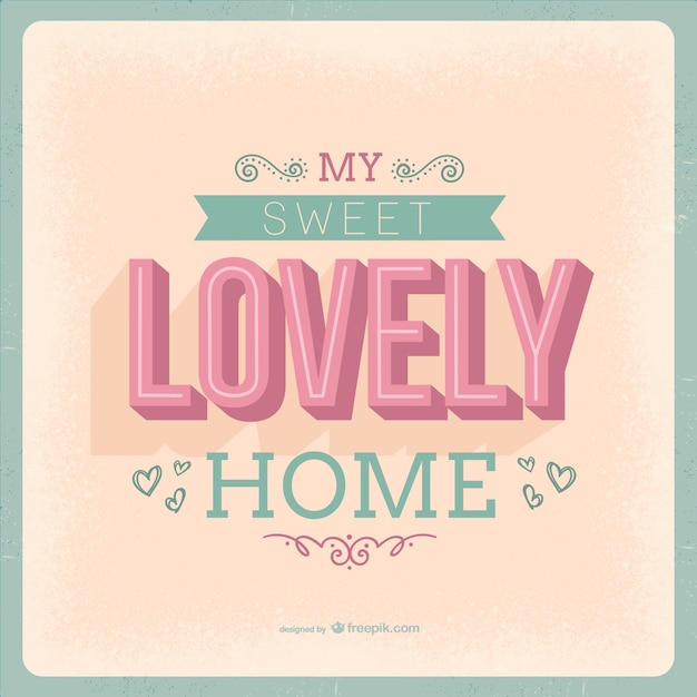 Free vector sweet lovely home