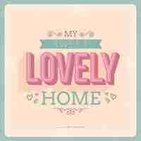 Free vector sweet lovely home