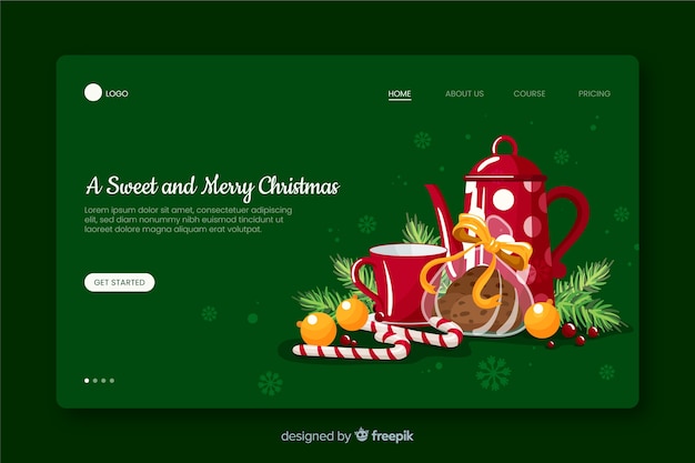 A sweet and merry christmas landing page