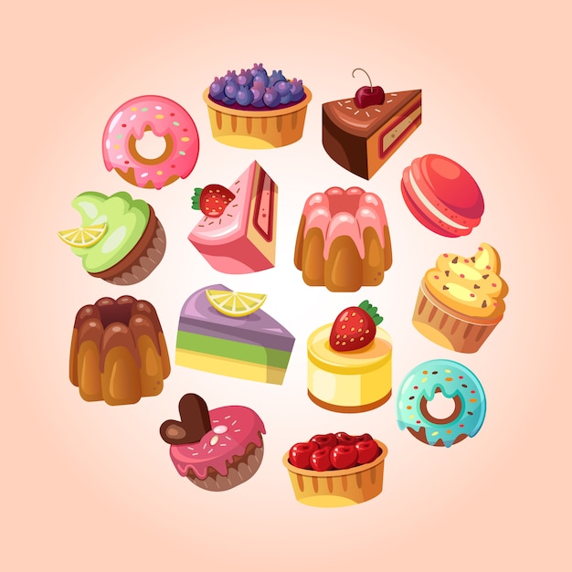 Sweet shop background illustration