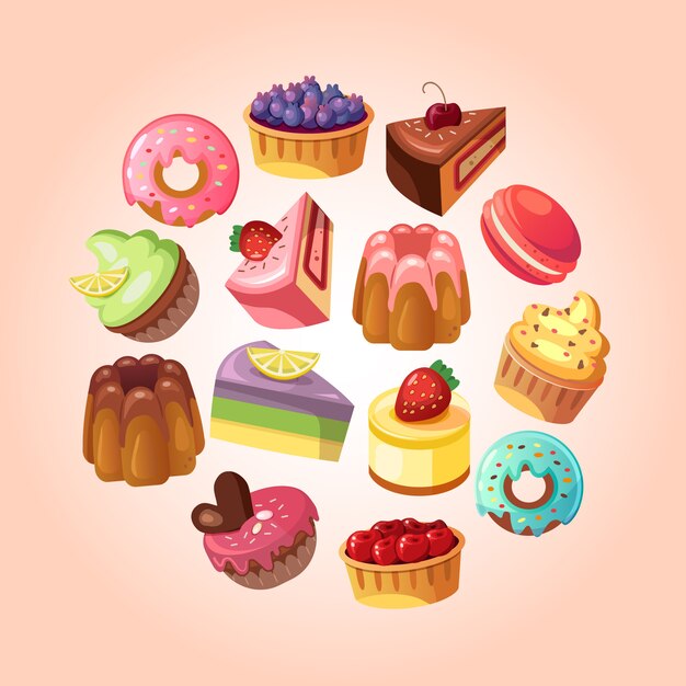 Sweet shop background illustration