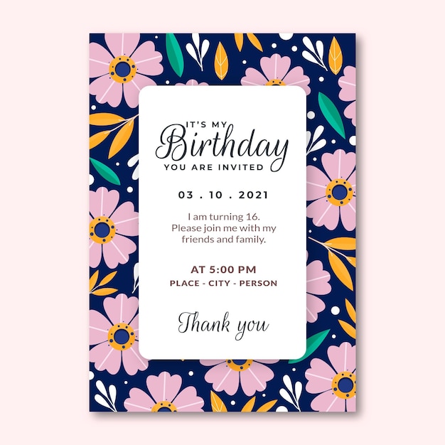 Sweet sixteen birthday invitation