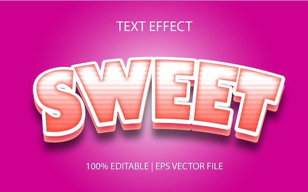 Sweet text effect, editable text style