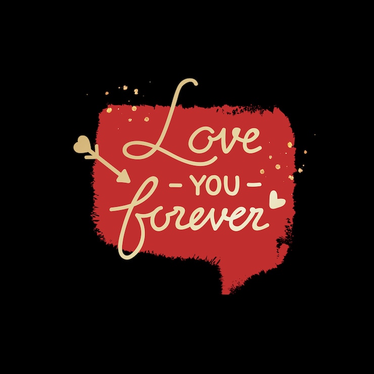 मुफ़्त वेक्टर sweet valentine message typography design