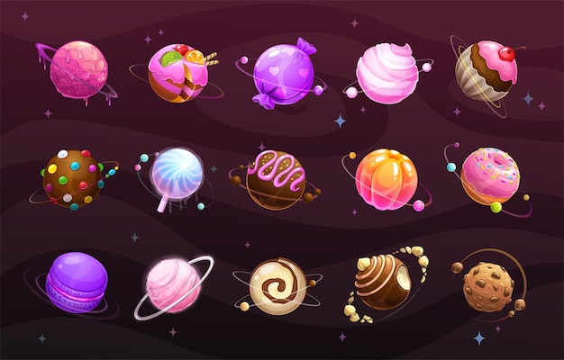 Sweet world concept Premium Vector