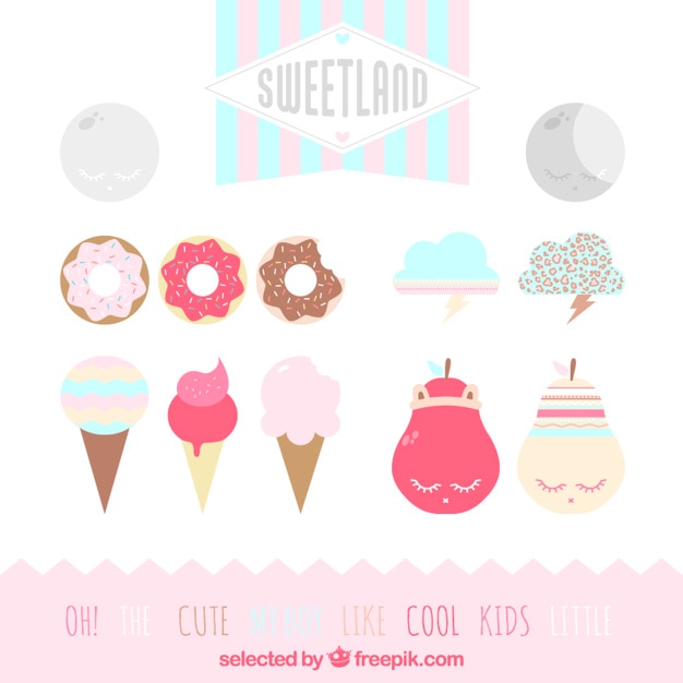 Free vector sweetland decoration