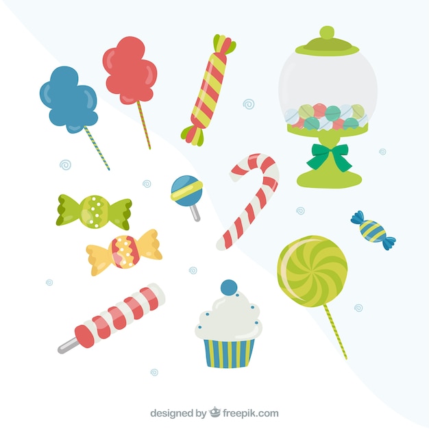 Бесплатное векторное изображение Конфеты, сладости и леденцы