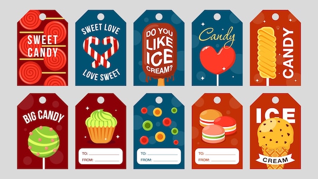 Sweets tags set