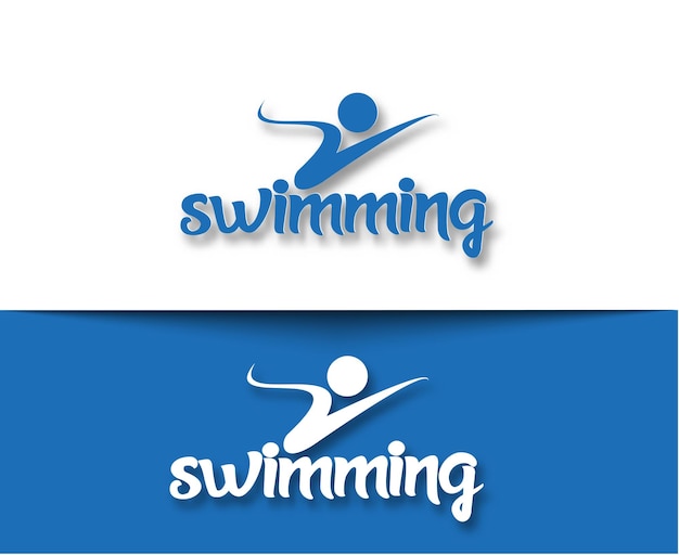 Free vector swimming concept logo vector symbol design