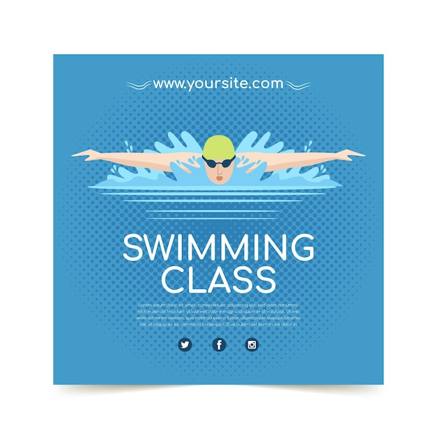 Swimming lessons print template