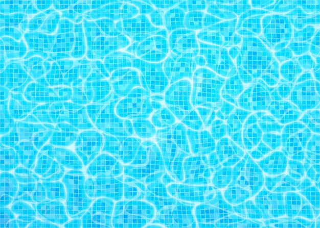 Swimming pool bottom texture, ripple and flow with waves.